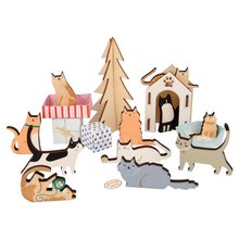 Load image into Gallery viewer, Wooden Cat Advent Suitcase
