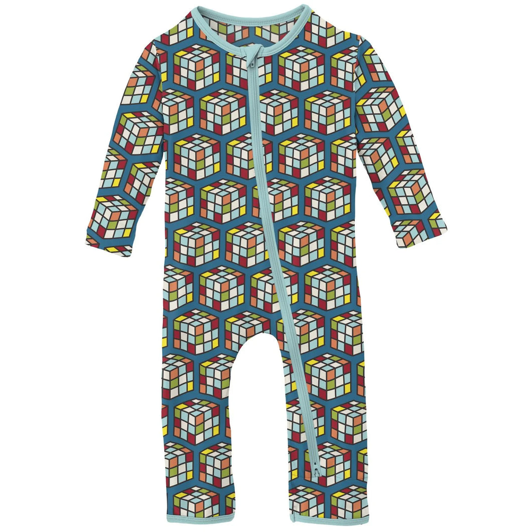Puzzle Cube Print Coverall