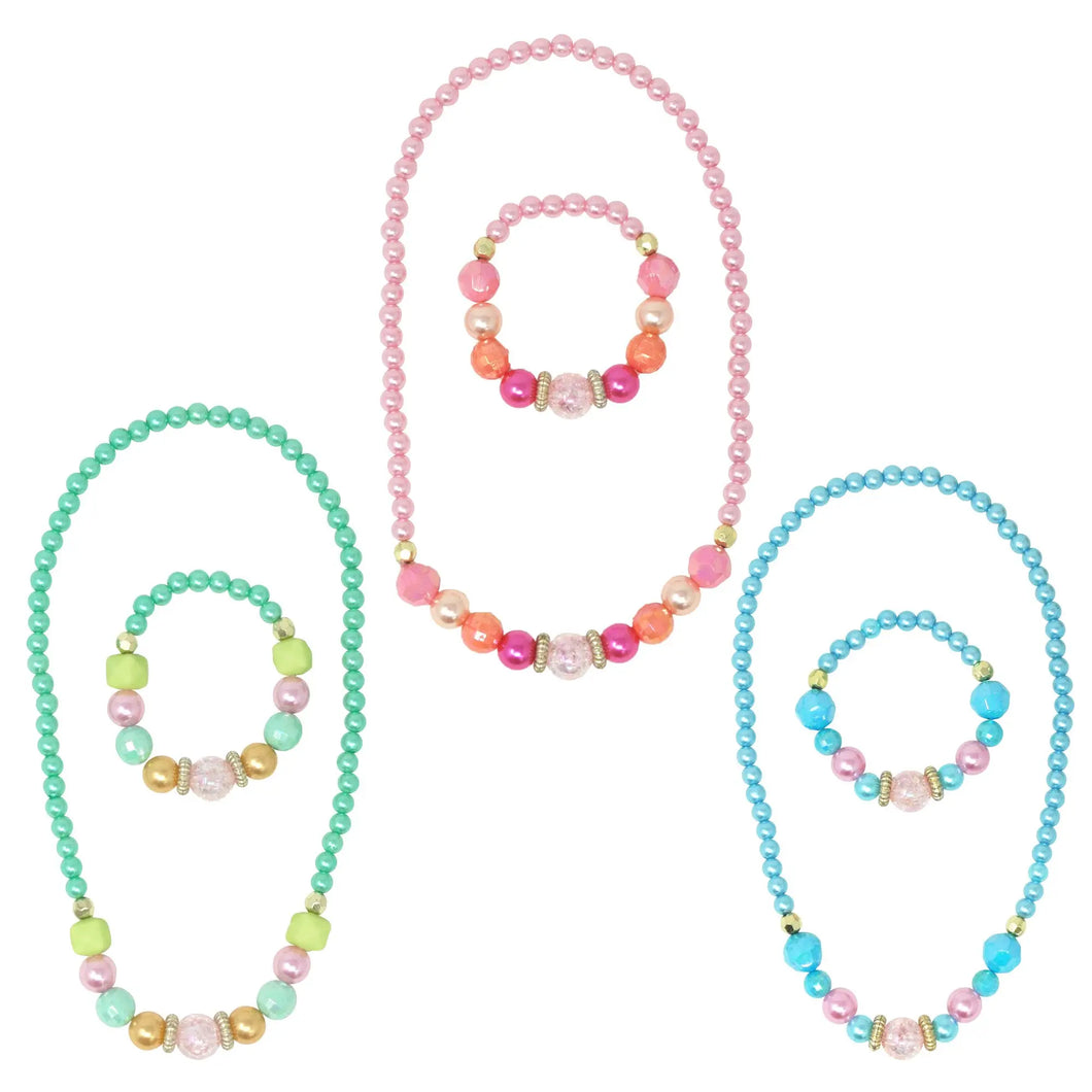 Pearlescent Necklace and Bracelet Set