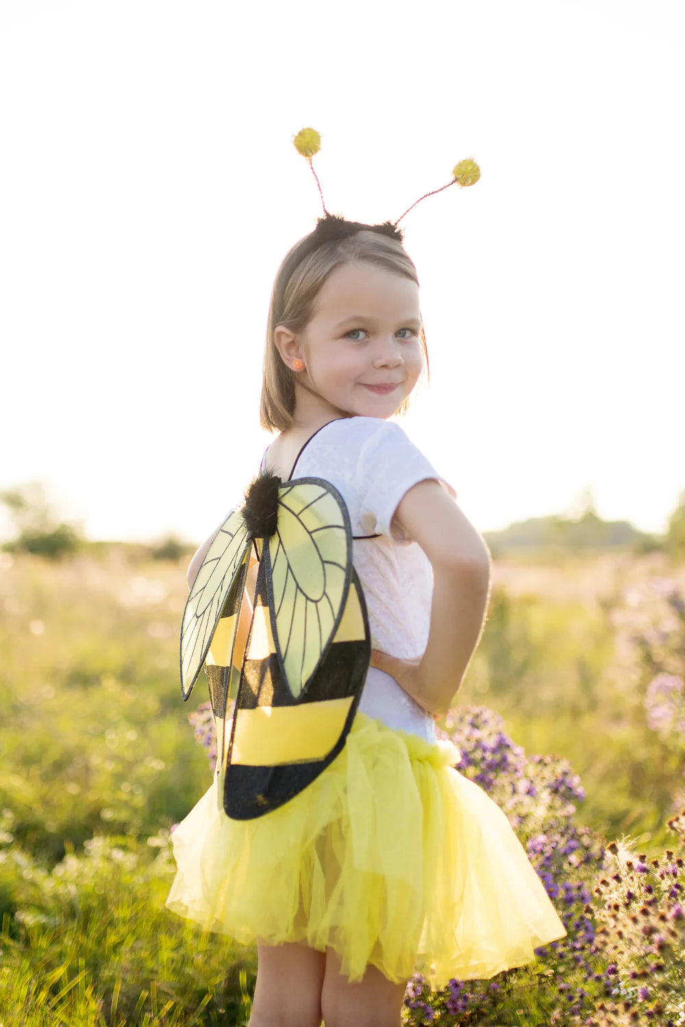 Glitter Bumblebee Tutu with Wings and Headband