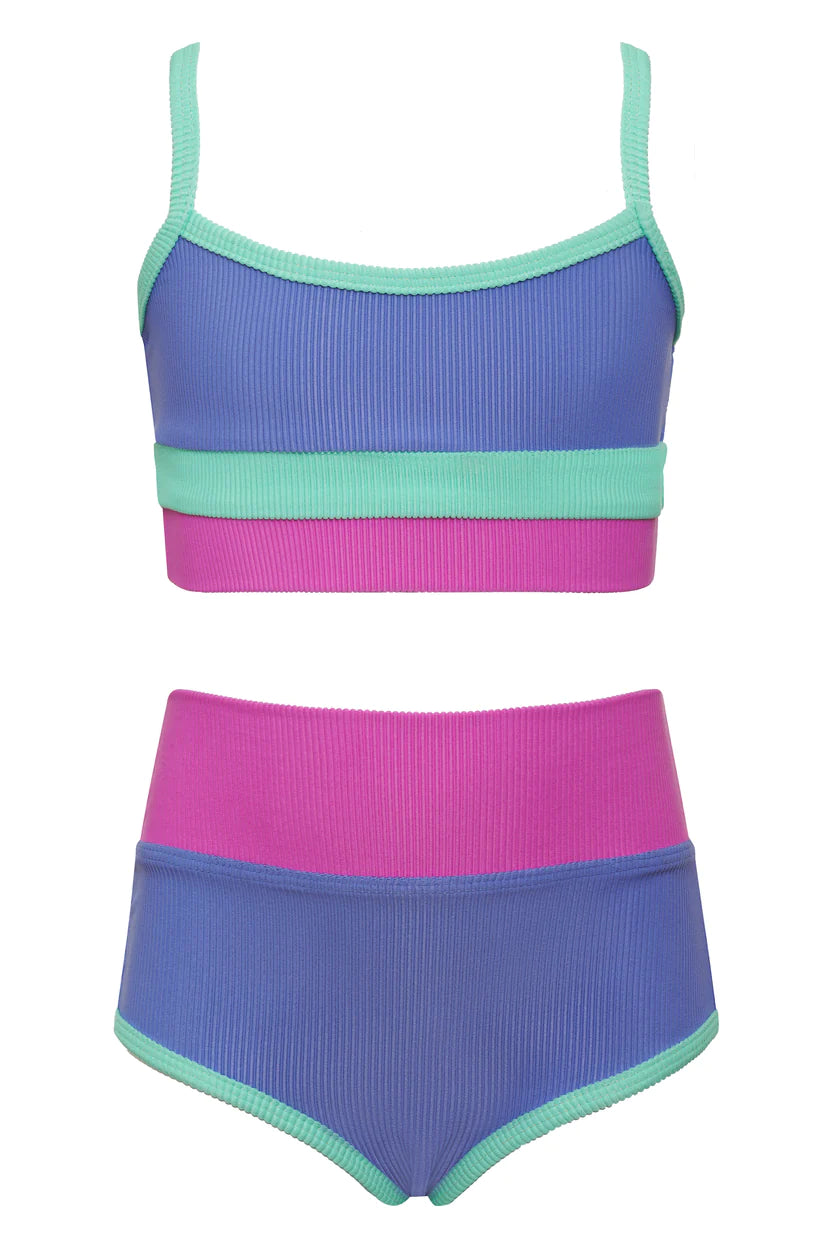 Little Eva and Emmie High Tide Colorblock Swimsuit