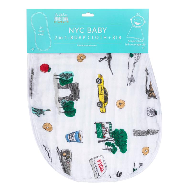 New York City Burp Cloth and Bib