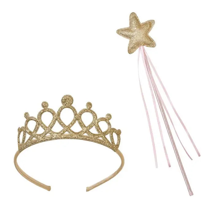 Pink and Gold Wand and Tiara Set