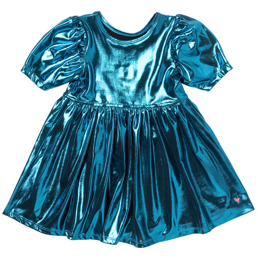 Blue Lame Laurie Dress
