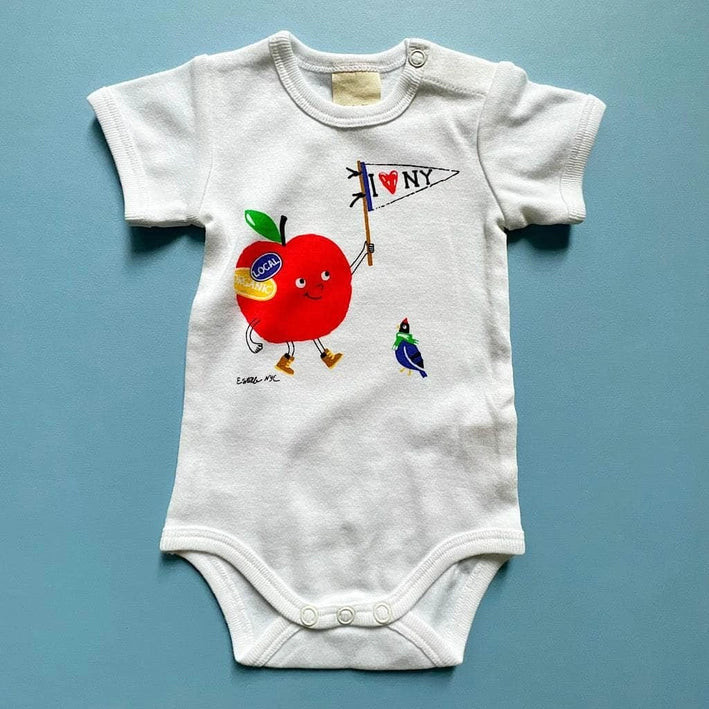 Organic I Love NY Apple Onesie