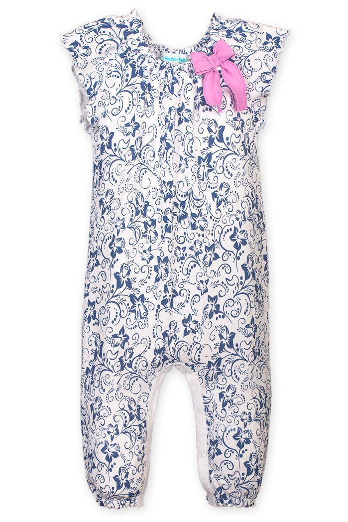 Feather Baby Bow Romper