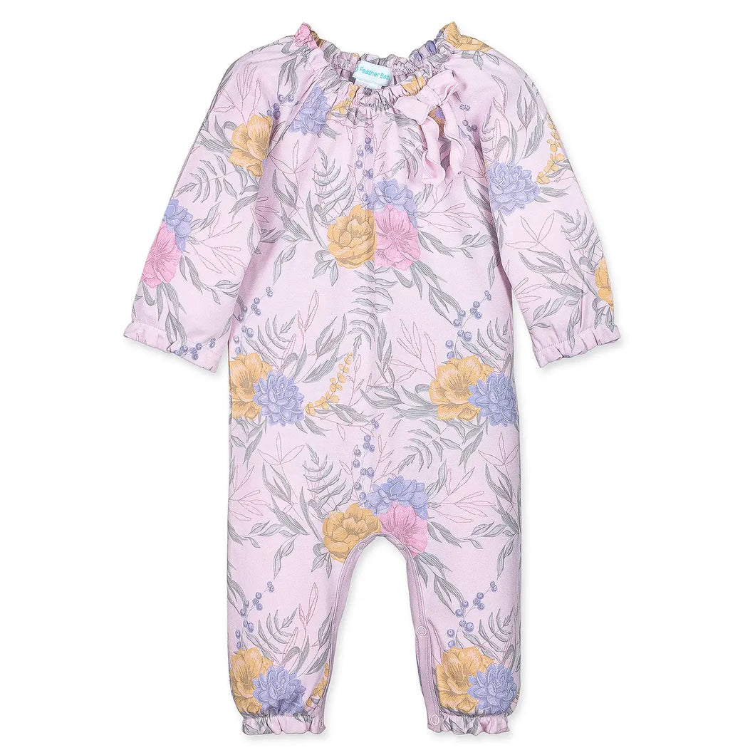 Zoey on Pink Bow Romper