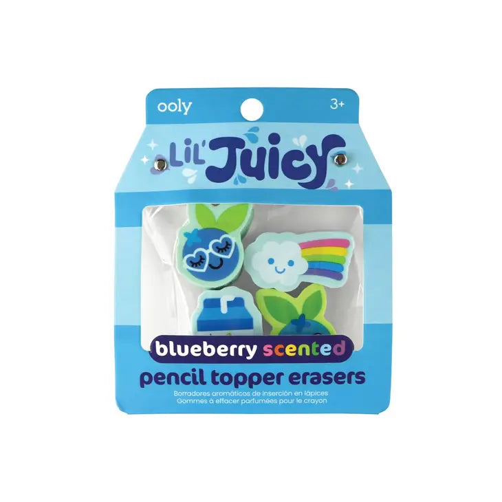 Lil Juicy Blueberry Scented Pencil Topper Erasers