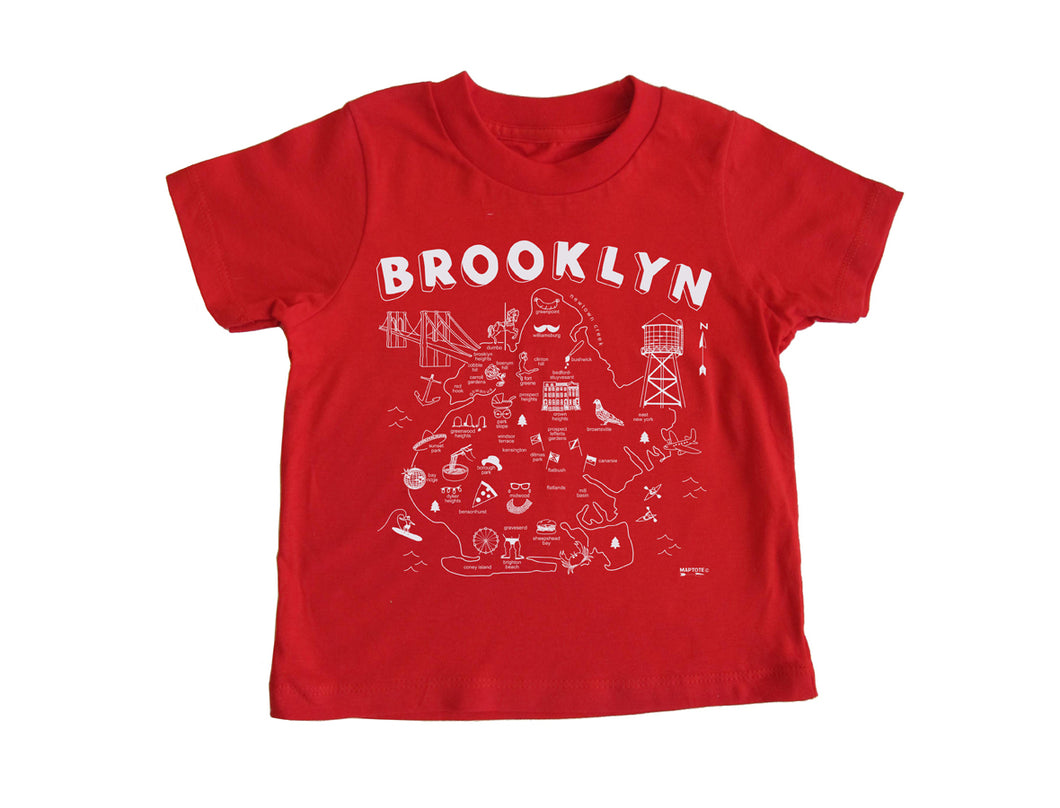 Brooklyn Toddler Tee - Red - 2T
