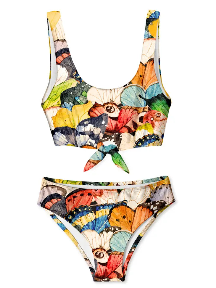 Butterfly Summer Chest Tie Bikini