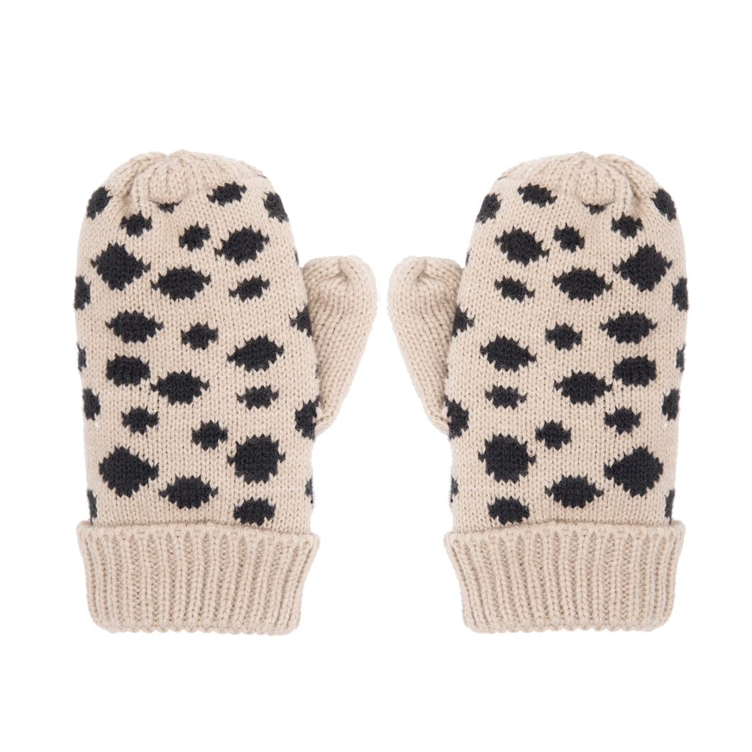 Cheetah Knit Mittens