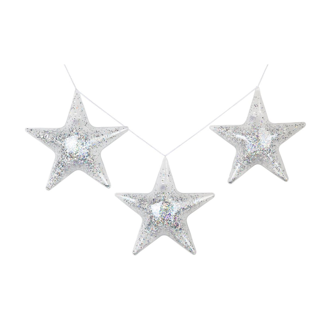 Inflatable Glitter Star Bunting