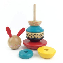 Load image into Gallery viewer, Wooden Stacking Toy Modern Bunny
