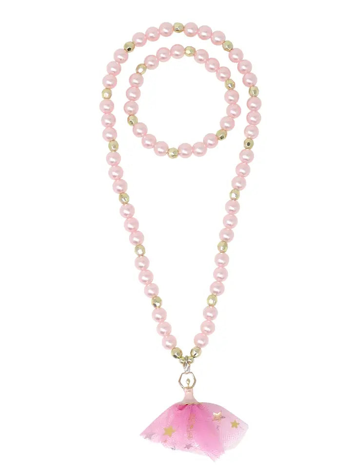Ballerina Charm Necklace and Bracelet